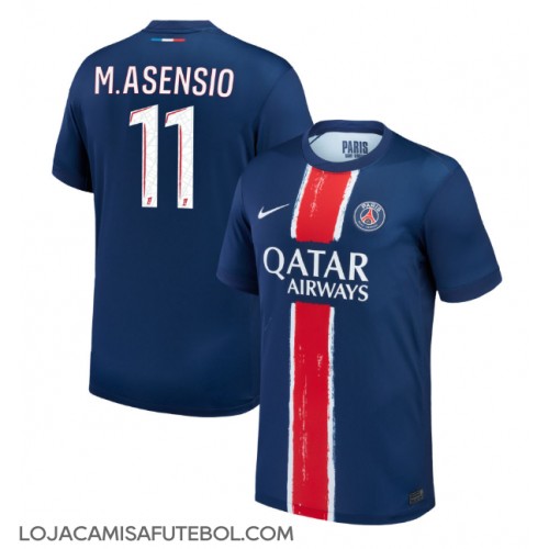 Camisa de Futebol Paris Saint-Germain Marco Asensio #11 Equipamento Principal 2024-25 Manga Curta